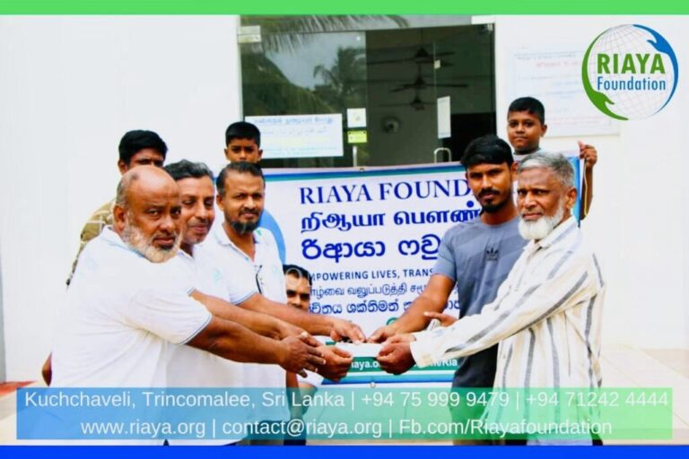 Riaya Foundation Makes Landmark Donation to An-Noor Jumma Masjid in Kuchchaveli