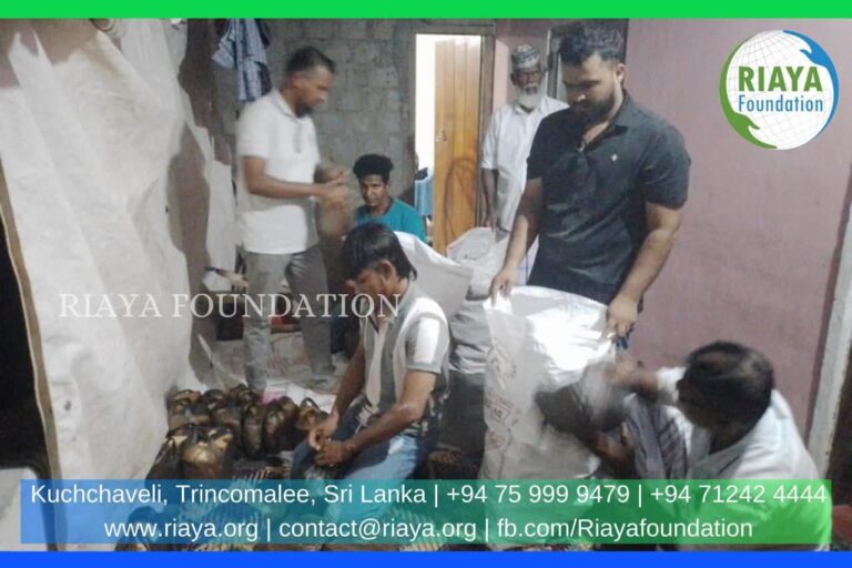 RIAYA Foundation Provides Dinner Relief for Flood Victims in Kuchchaveli